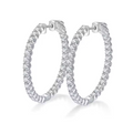 Silver Inside-Out Hoop Earrings